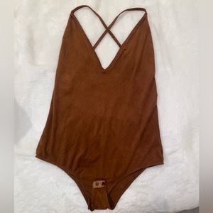 SUEDE BODYSUIT